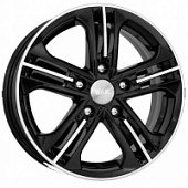 K&K Trinity 6x15 5*108 ET50 DIA63.3 Алмаз черный Литой