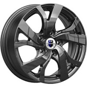 K&K Палермо 6.5x16 5*105 ET38 DIA56.6 Алмаз черный Литой